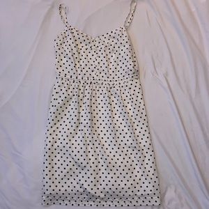 J crew cream polkadot dress